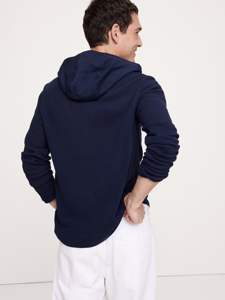 Cotton Henley Hoodie