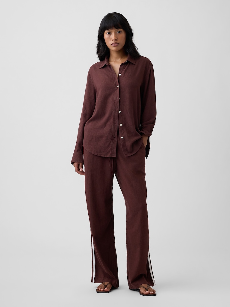 Oversized Linen-Blend Easy Shirt