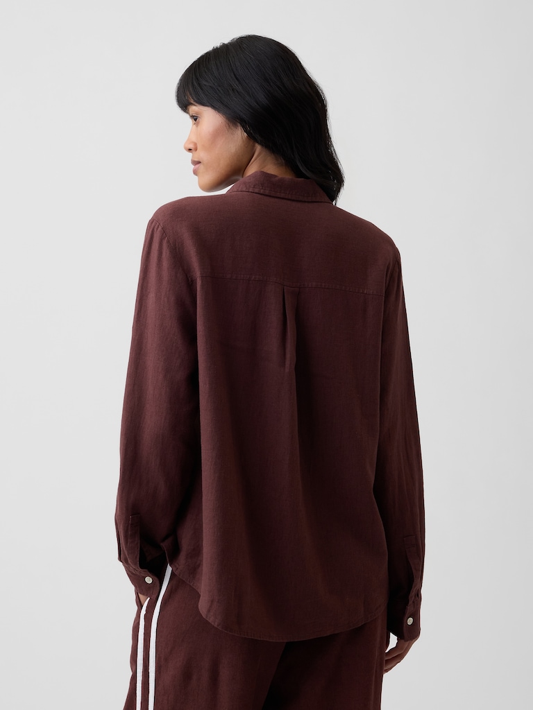 Oversized Linen-Blend Easy Shirt