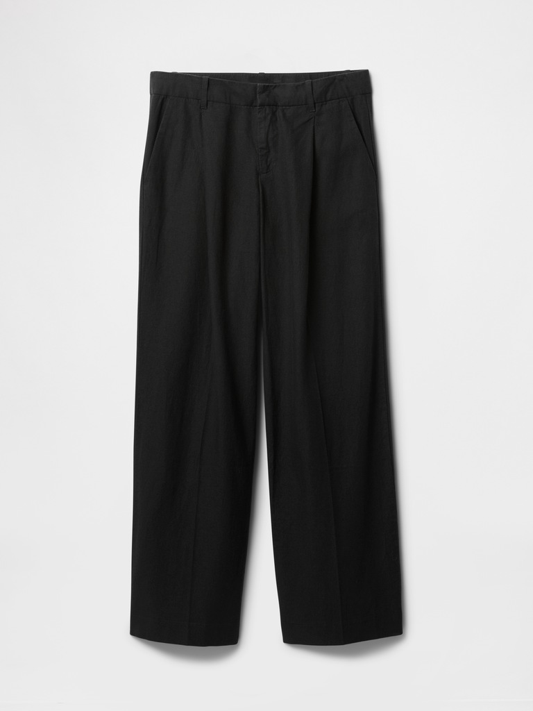 365 Low Rise Linen-Blend Trousers