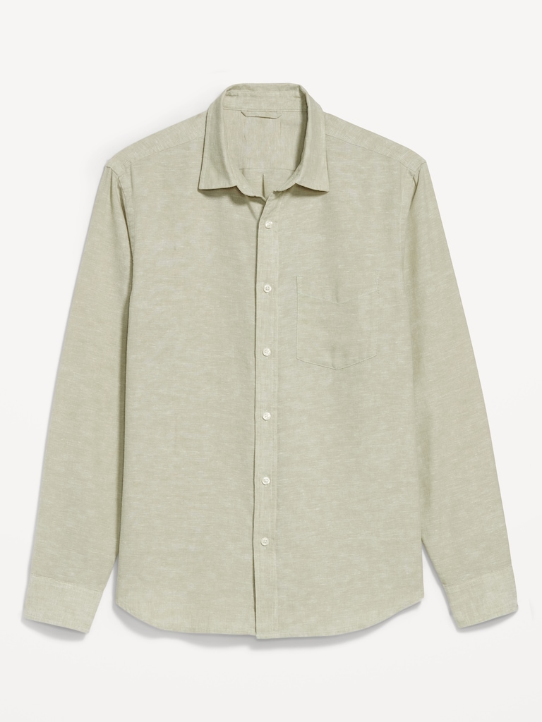 Classic Fit Linen-Blend Shirt