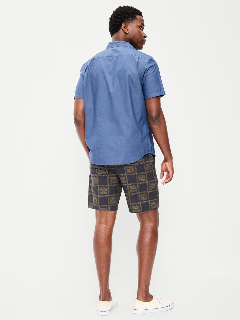 Linen-Blend Jogger Shorts -- 7-inch inseam