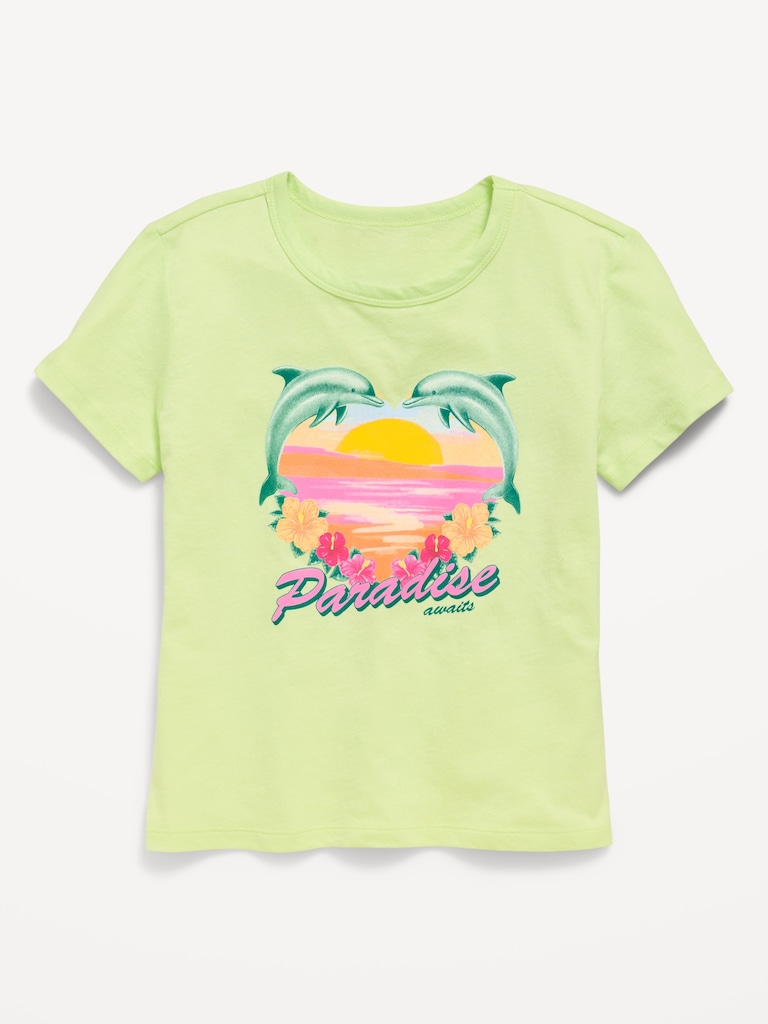 T-shirt à manches courtes à imprimé pour fille
