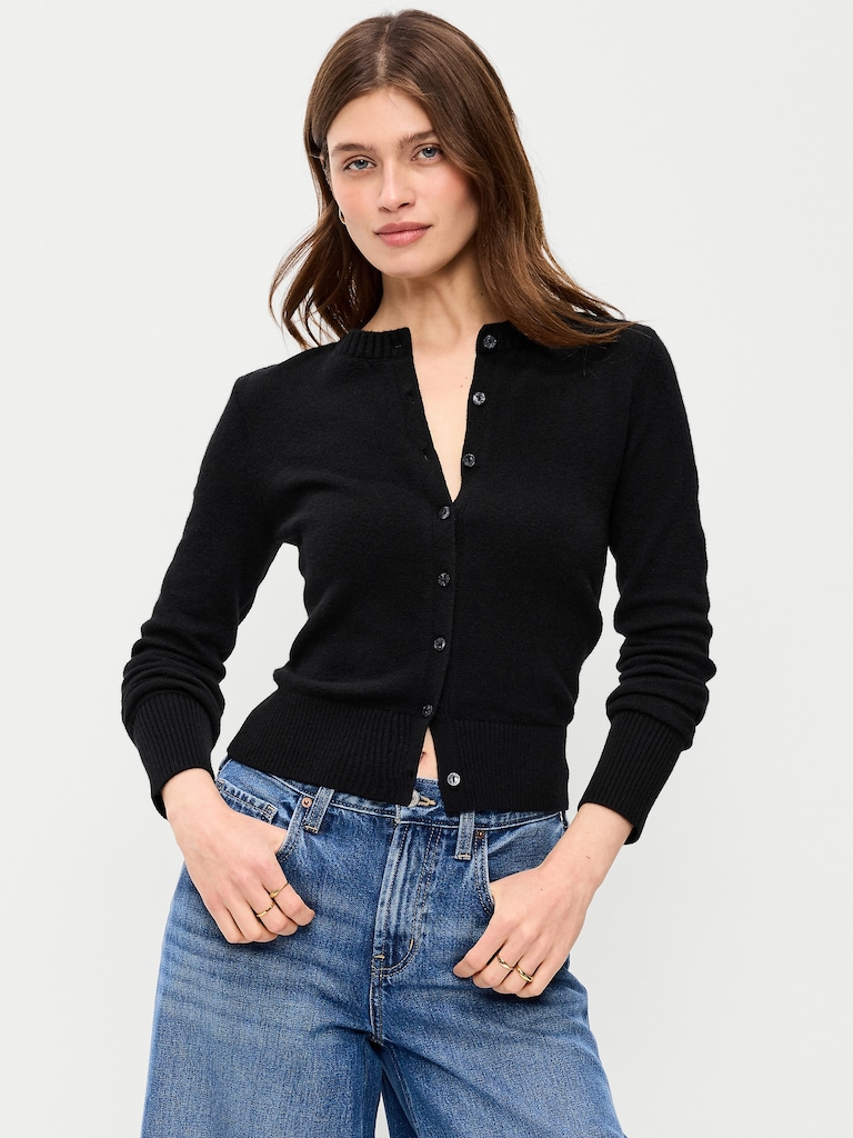 SoSoft Lite Cropped Crew-Neck Cardigan