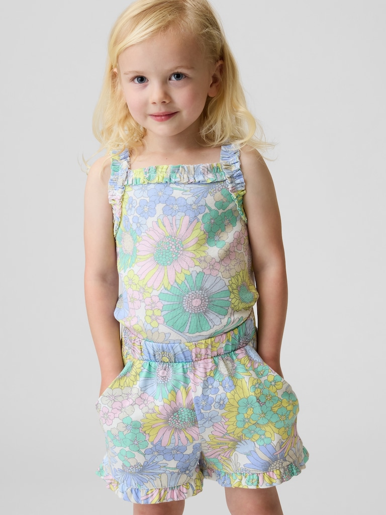 Baby & Toddler Rib Ruffle Apron Tank Top