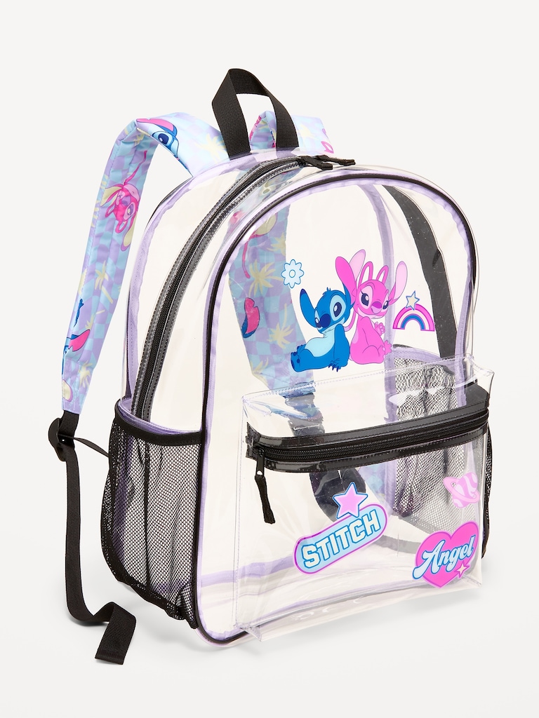 Sac à dos transparent Stitch et Angel de Disney© pour enfant