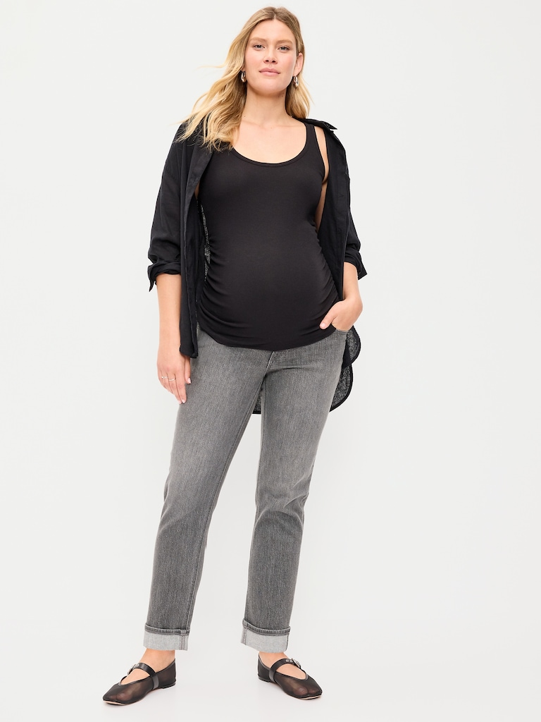 Maternity Full-Panel Wow Boyfriend Jeans