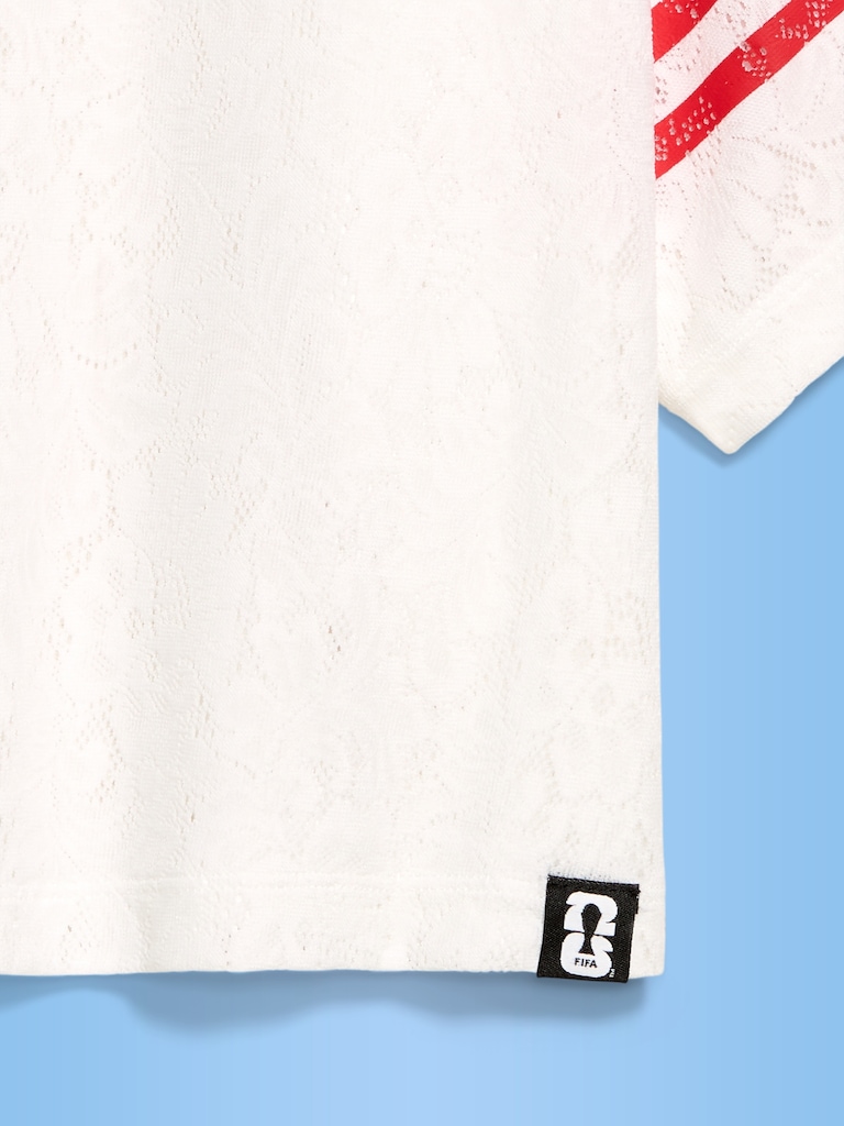 FIFA World Cup 26™ England Boxy Lace V-Neck T-Shirt for Women