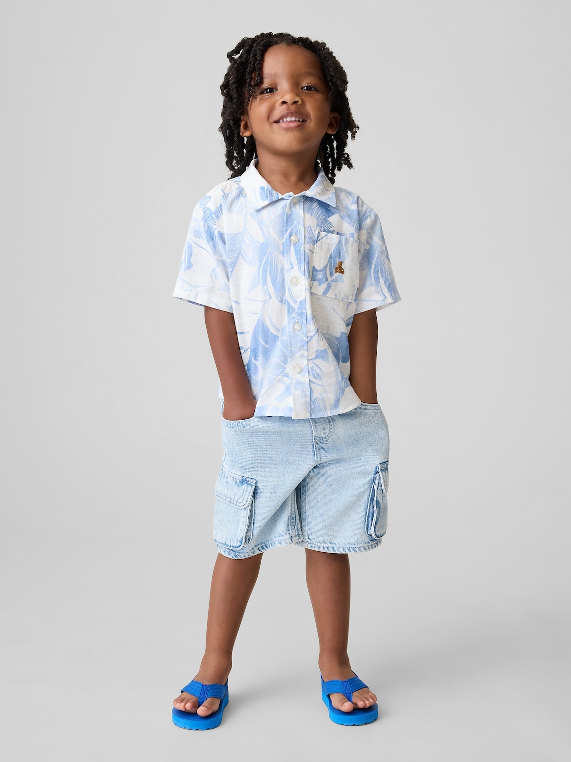 Baby & Toddler UltraSoft Denim Pull-On Cargo Shorts