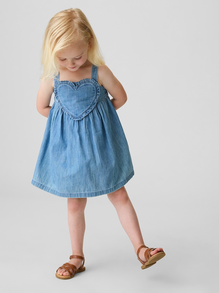 Baby & Toddler Denim Heart Tank Dress