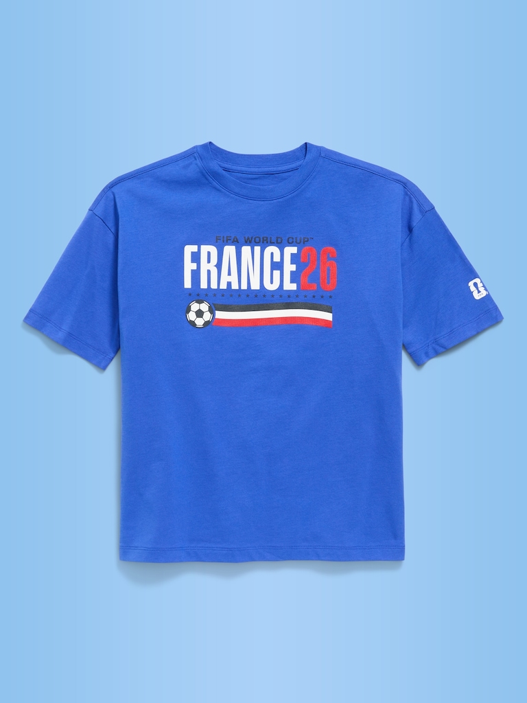 FIFA World Cup 26™ France Oversized Graphic T-Shirt for Boys