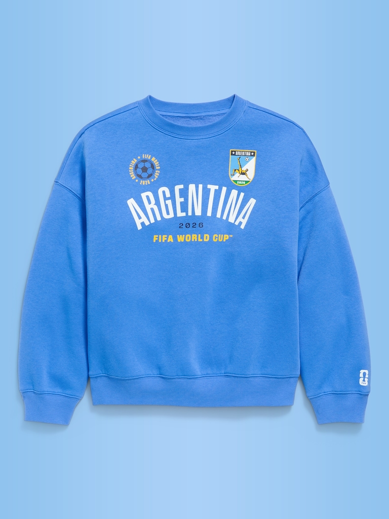 FIFA World Cup 26™ Argentina Oversized Graphic Tunic Sweatshirt for Girls