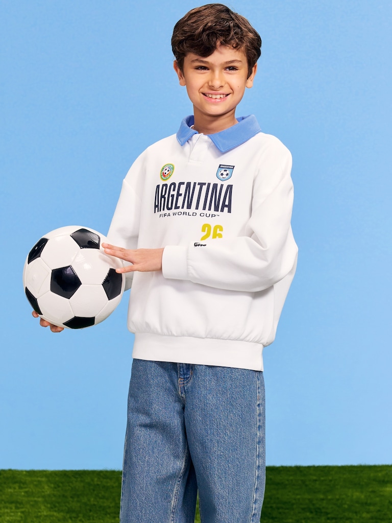 FIFA World Cup 26™ Argentina Dynamic Fleece Collared Graphic Sweatshirt for Kids