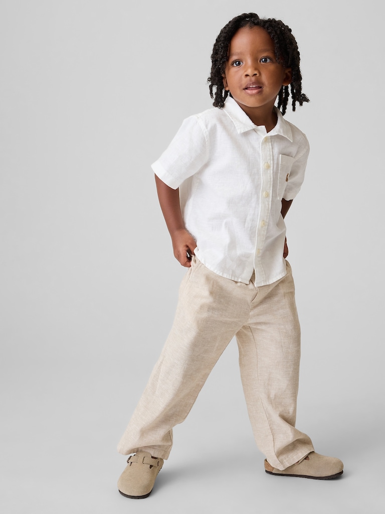 Baby & Toddler Linen-Cotton Pull-On Pants