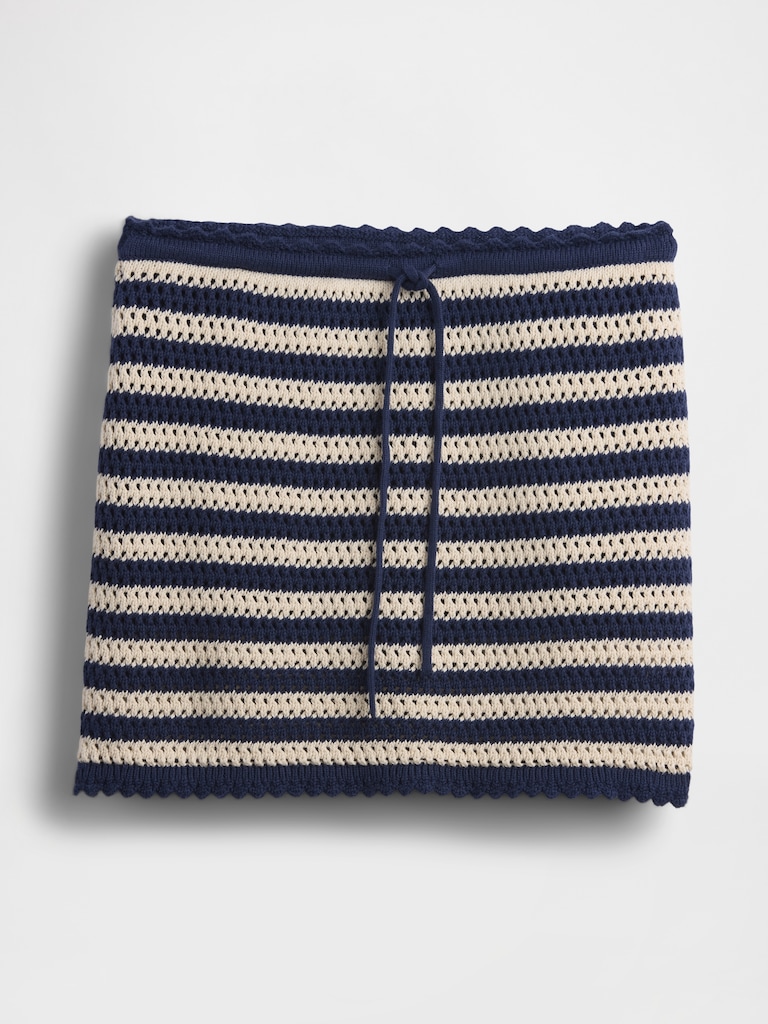 Crochet Stripe Easy Mini Skort