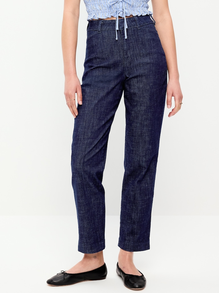 High-Waisted Pixie Straight Pants