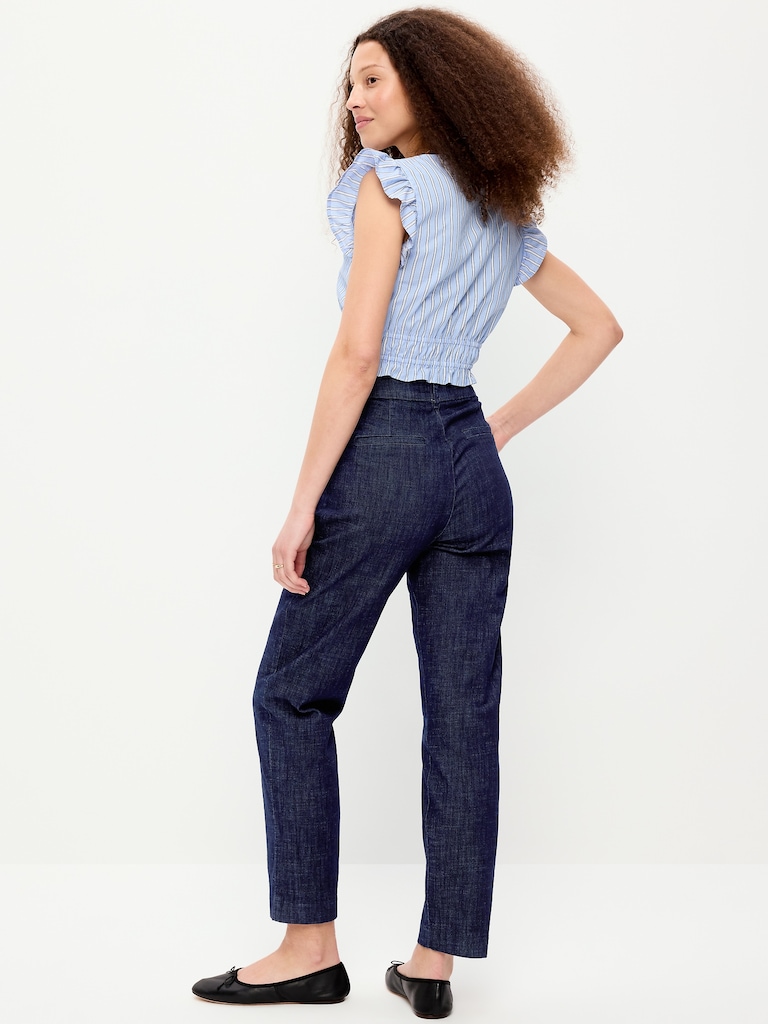 High-Waisted Pixie Straight Pants