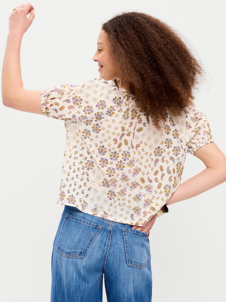 Airy Button-Down Top