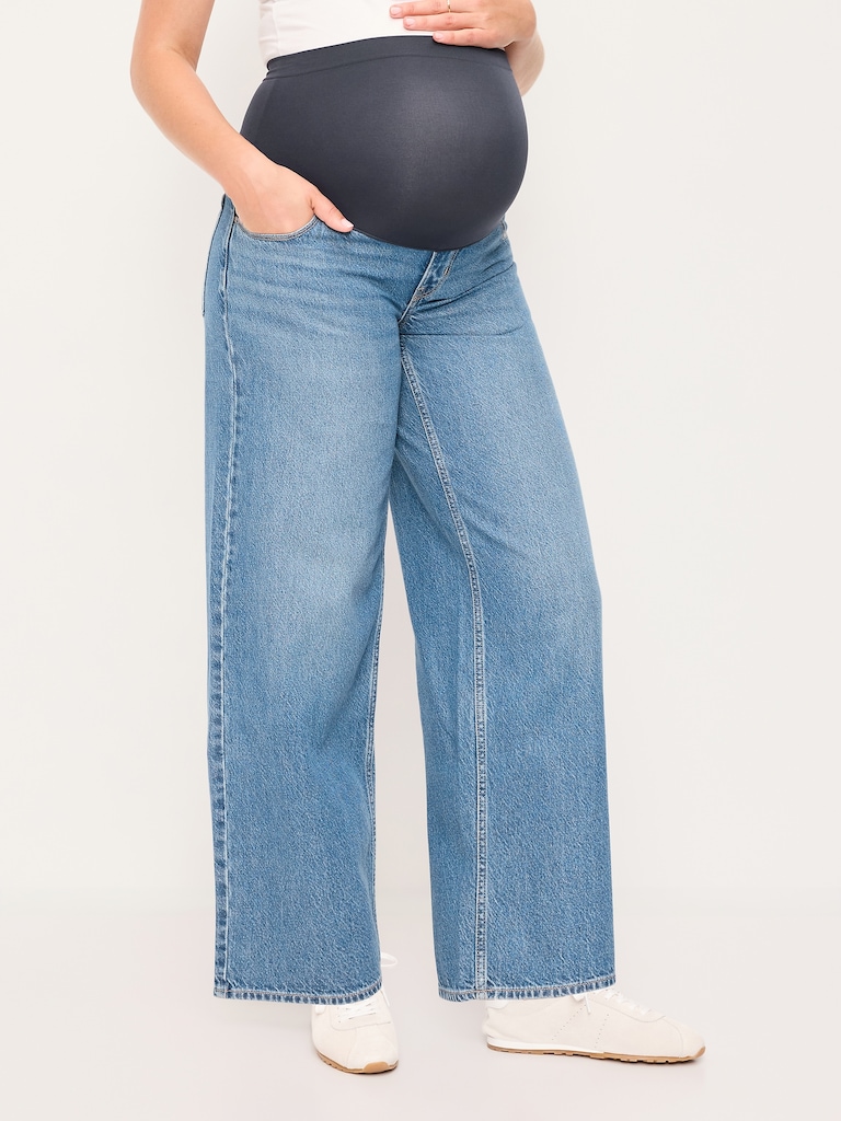 Maternity Full-Panel Wow Baggy Jeans