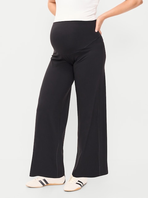 navy blue mini dress satin Maternity lightweight Flare Leggings main image 1