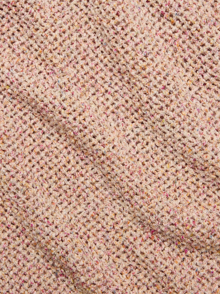 Bouclé Cotton-Blend Crew-Neck Sweater