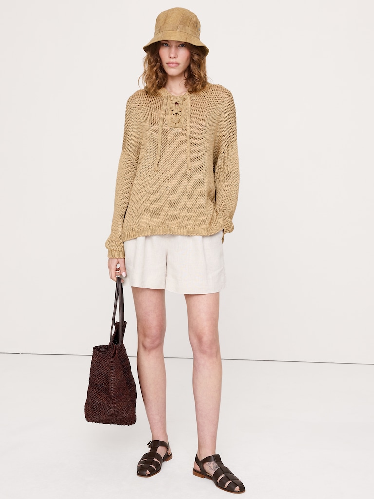 Coastal Cotton Beach Hooded Sweater