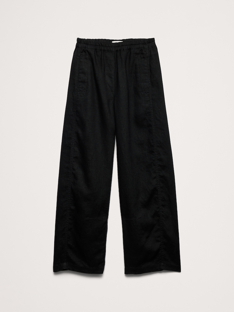 Mid-Rise Relaxed Painter Pull-On Pant in Linen