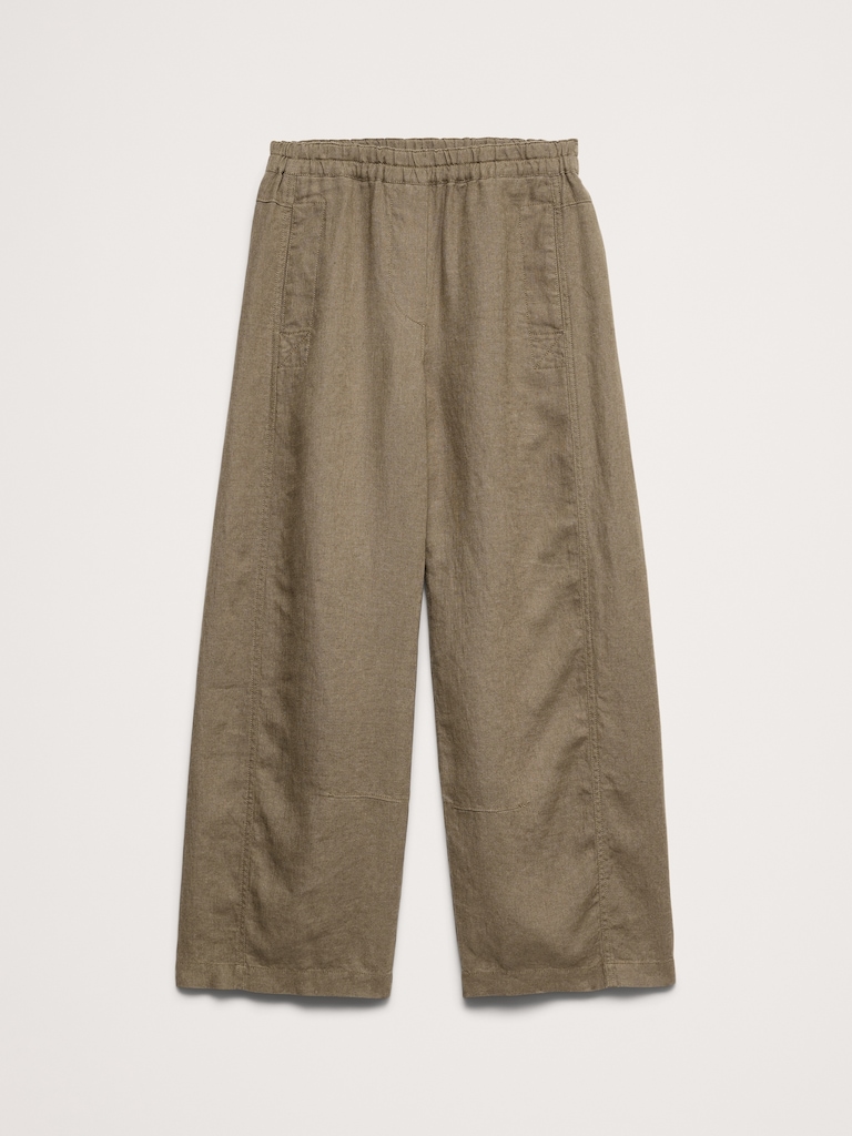 Mid-Rise Relaxed Painter Pull-On Pant in Linen