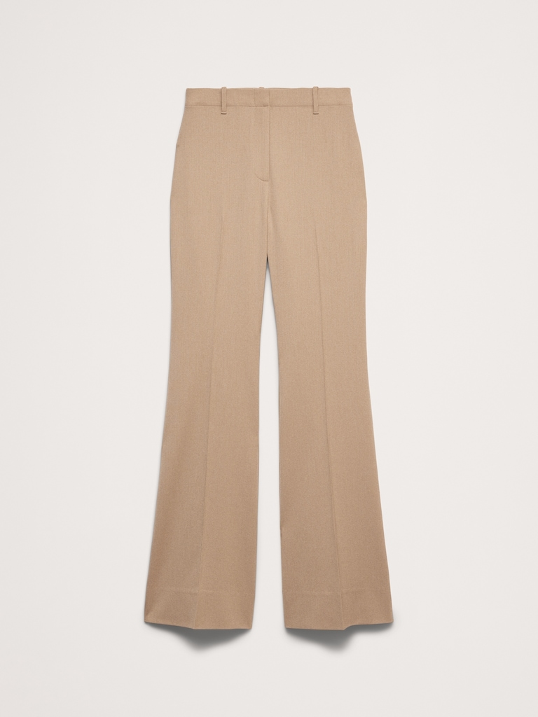 High-Rise Flare Italian Lightweight Wool Pant