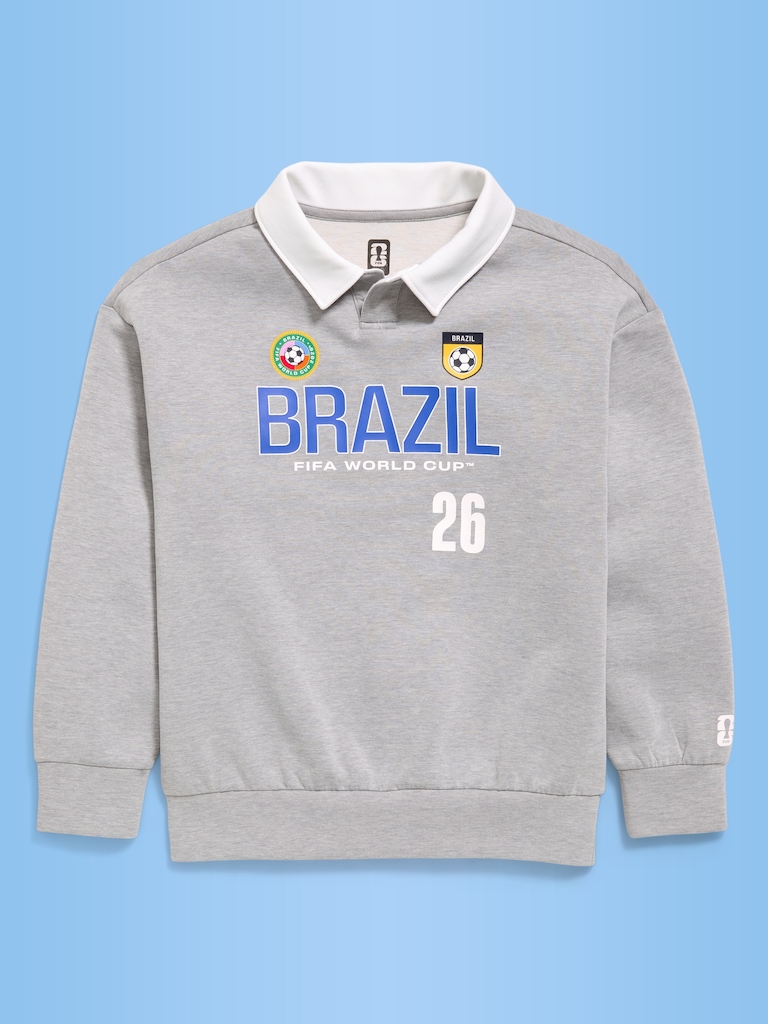 FIFA World Cup 26™ Brazil Dynamic Fleece Collared Graphic Sweatshirt for Kids