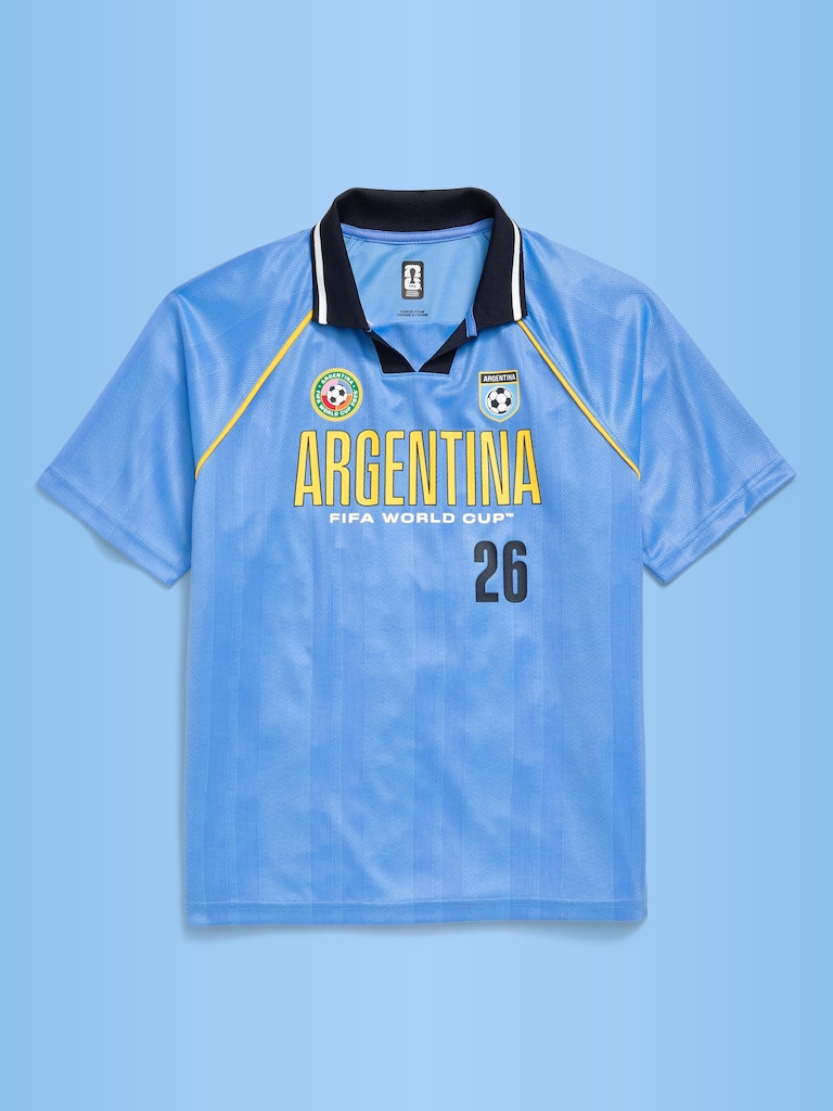 FIFA World Cup 26™ Argentina Lifestyle Collared Jersey T-Shirt for Kids
