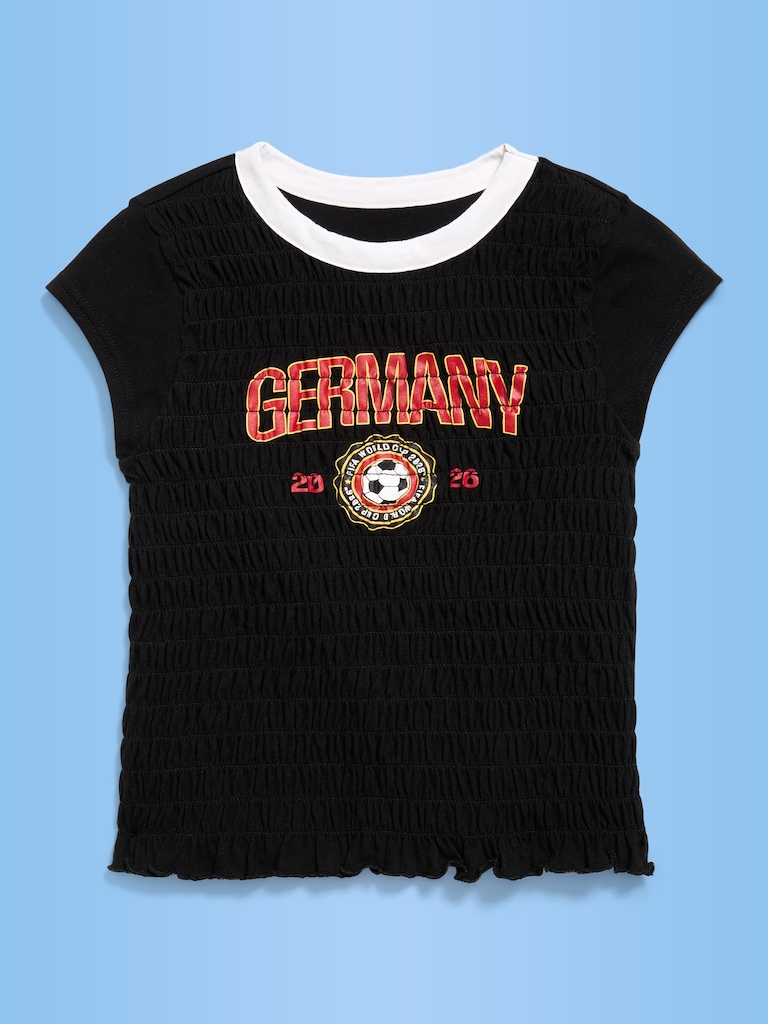 FIFA World Cup 26™ Germany Smocked Graphic T-Shirt for Girls