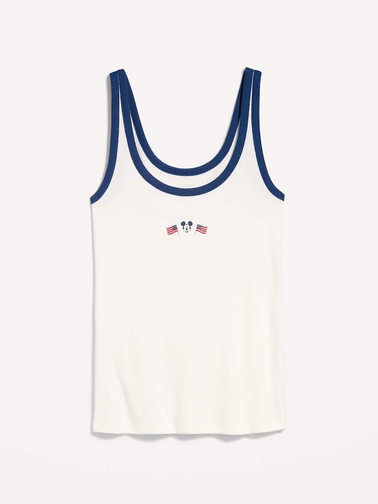 Old Navy x Disney Mickey Mouse Ribbed Scoop-Neck Tank Top for Women