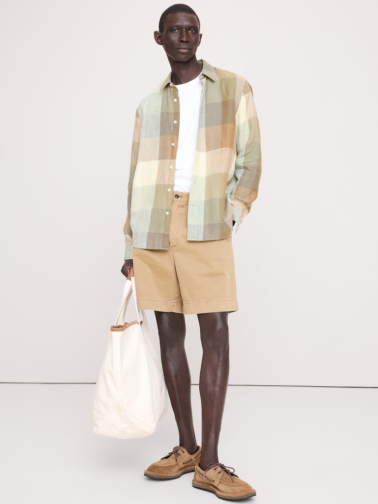 Archive Reissue Standard-Fit Plaid Linen Shirt