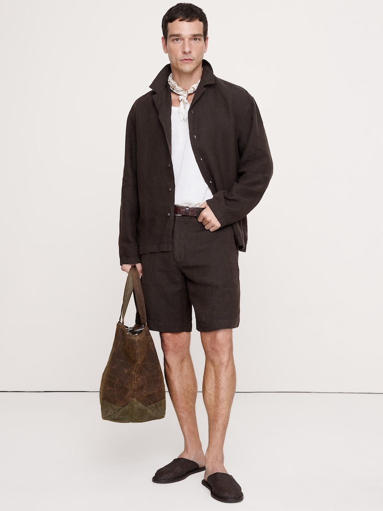 Relaxed-Fit Linen Long-Sleeve Resort Shirt