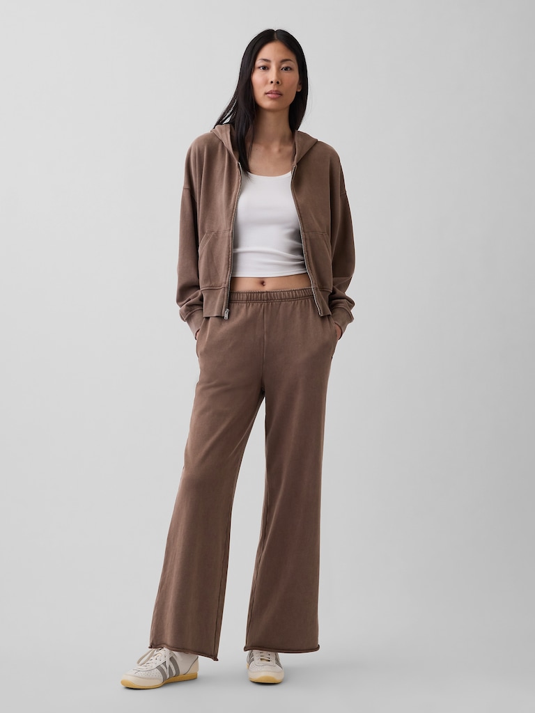 VintageSoft Terry Wide-Leg Sweatpants