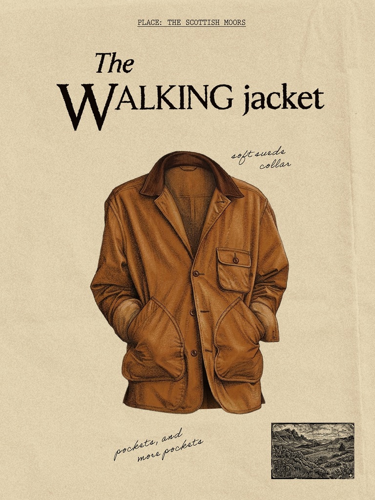 Archive Reissue Walking Jacket with Suede Collar