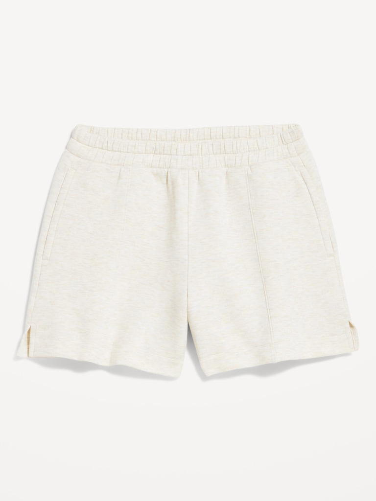 High-Waisted Bounce Fleece Shorts -- 5-inch inseam