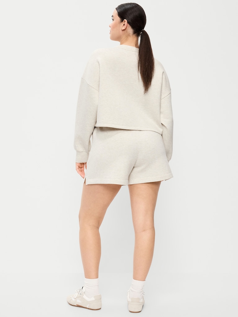 High-Waisted Bounce Fleece Shorts -- 5-inch inseam