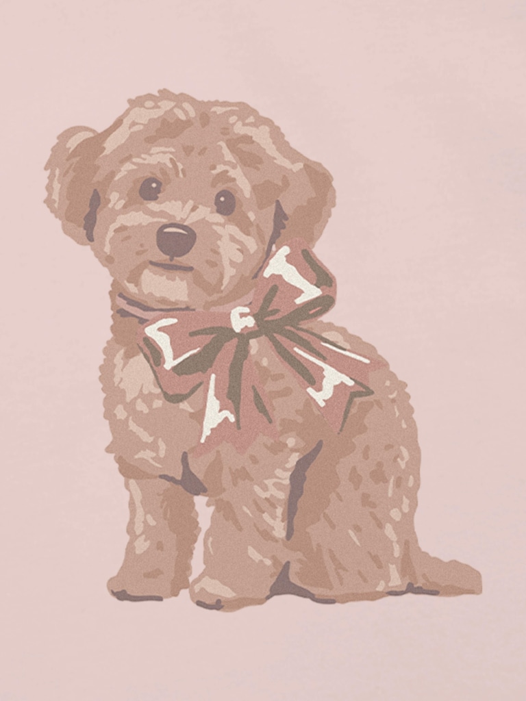 Toddler Doggie Bow Graphic T-Shirt