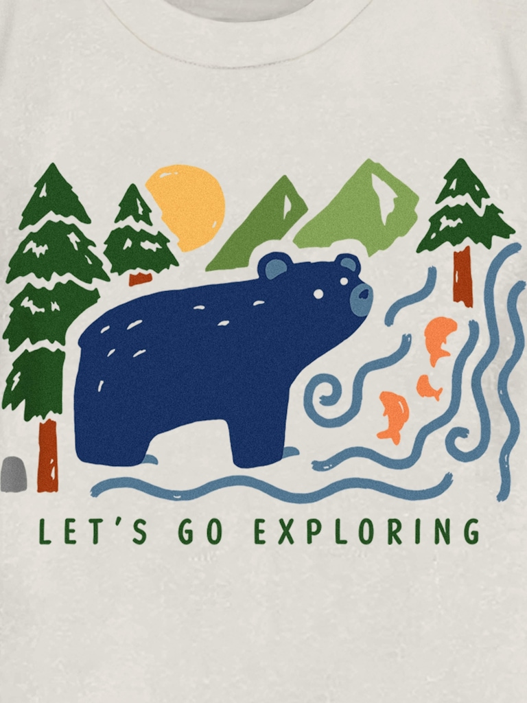 Toddler Bear In Woods Graphic T-Shirt