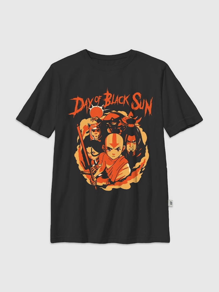 Kids Avatar the Last Airbender Black Sun Graphic T-Shirt