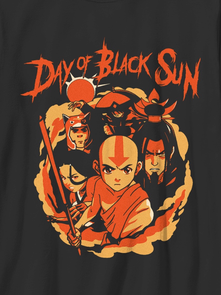 Kids Avatar the Last Airbender Black Sun Graphic T-Shirt