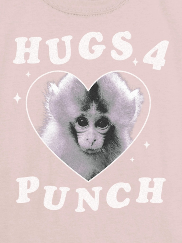 Kids Punch The Monkey Graphic T-Shirt