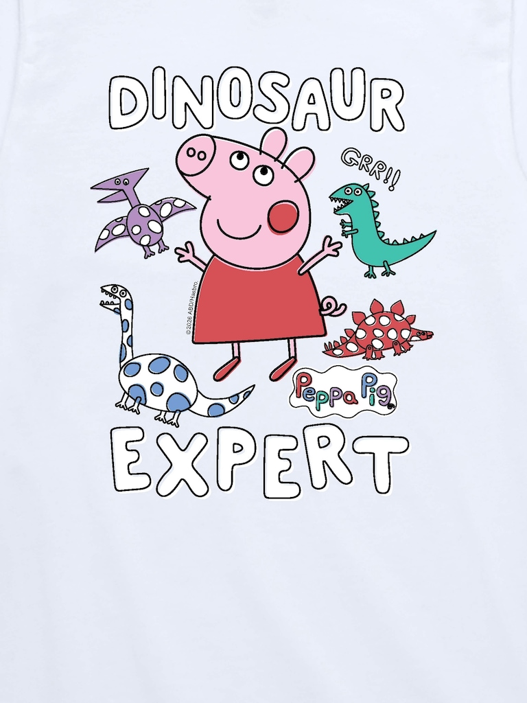 Toddler Peppa Pig Dinosaur Expert Short Sleeve Graphic T-Shirt