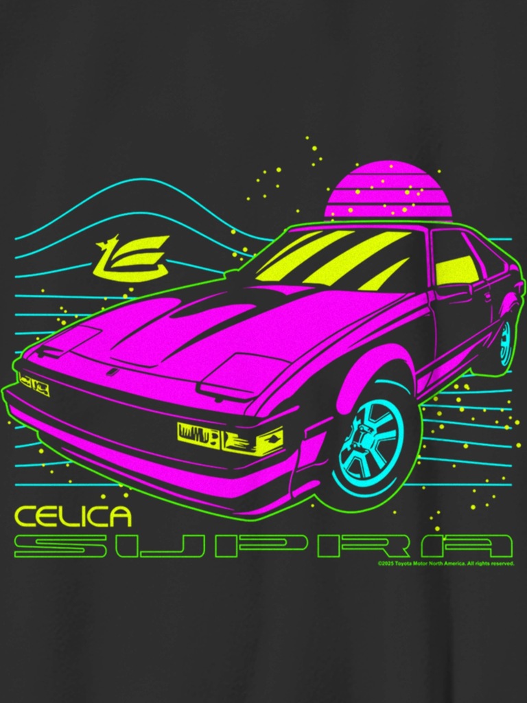Kids Toyota Supra Neon Graphic T-Shirt