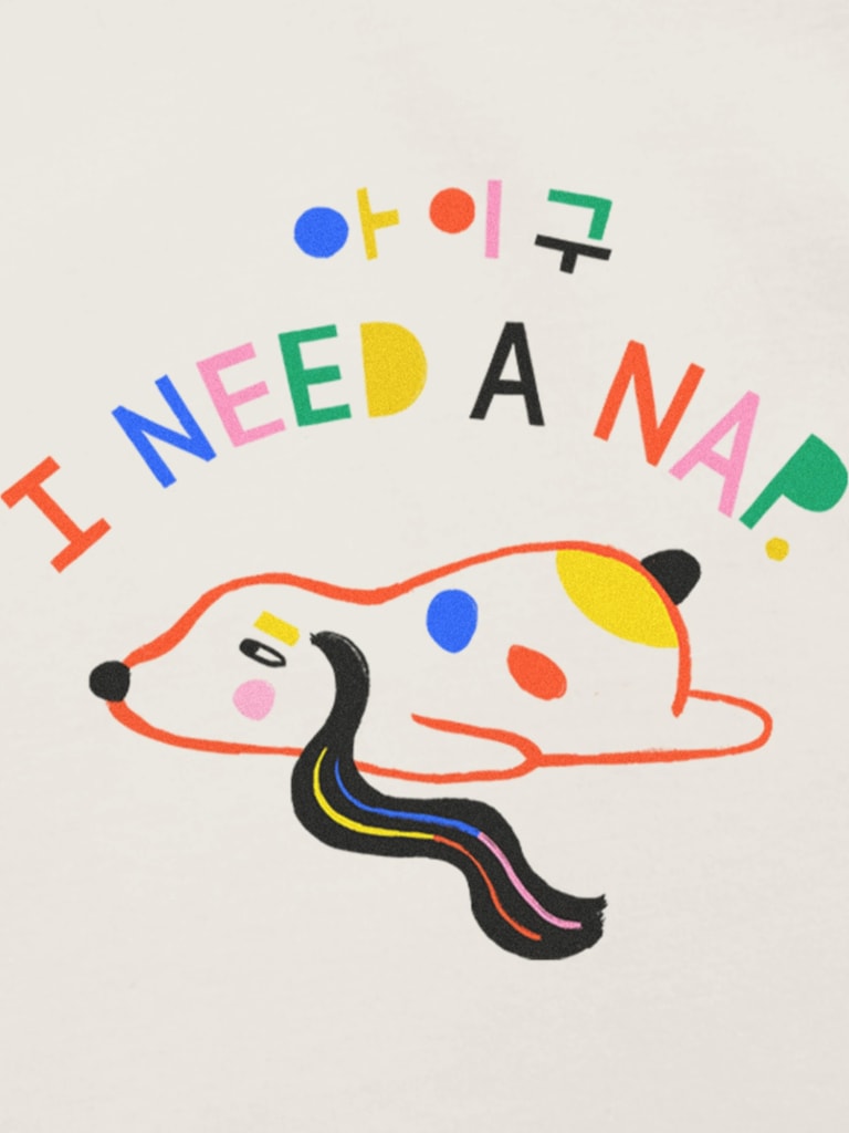 Toddler Sleepy Puppy Graphic T-Shirt