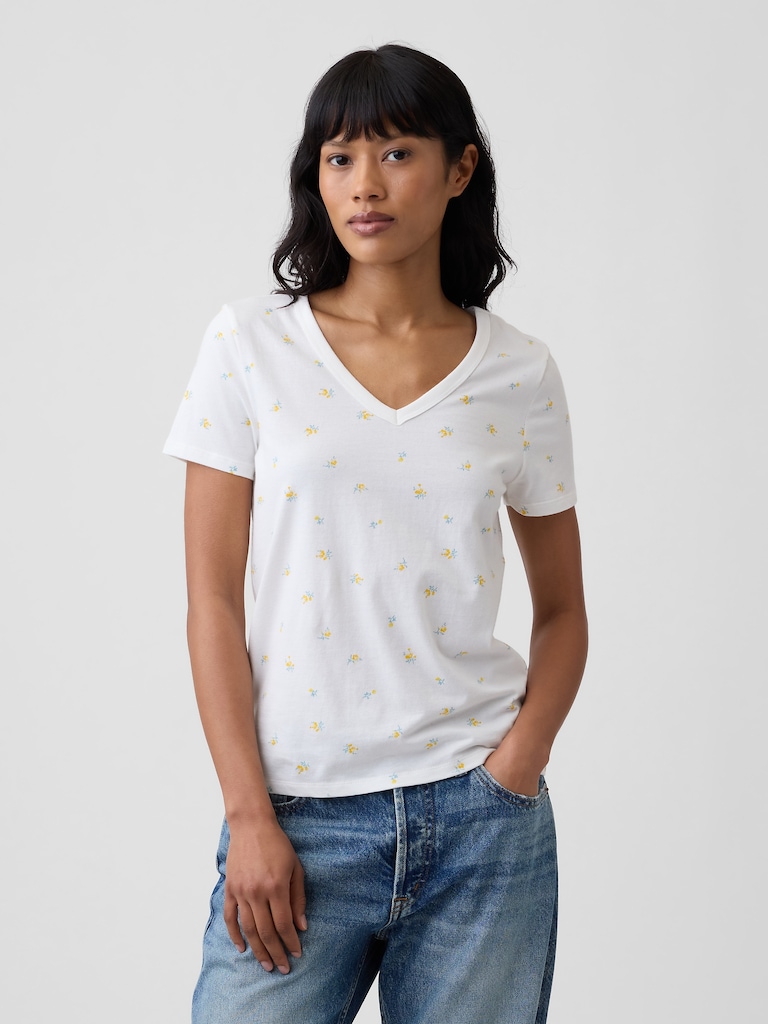 Favorite Print V-Neck T-Shirt
