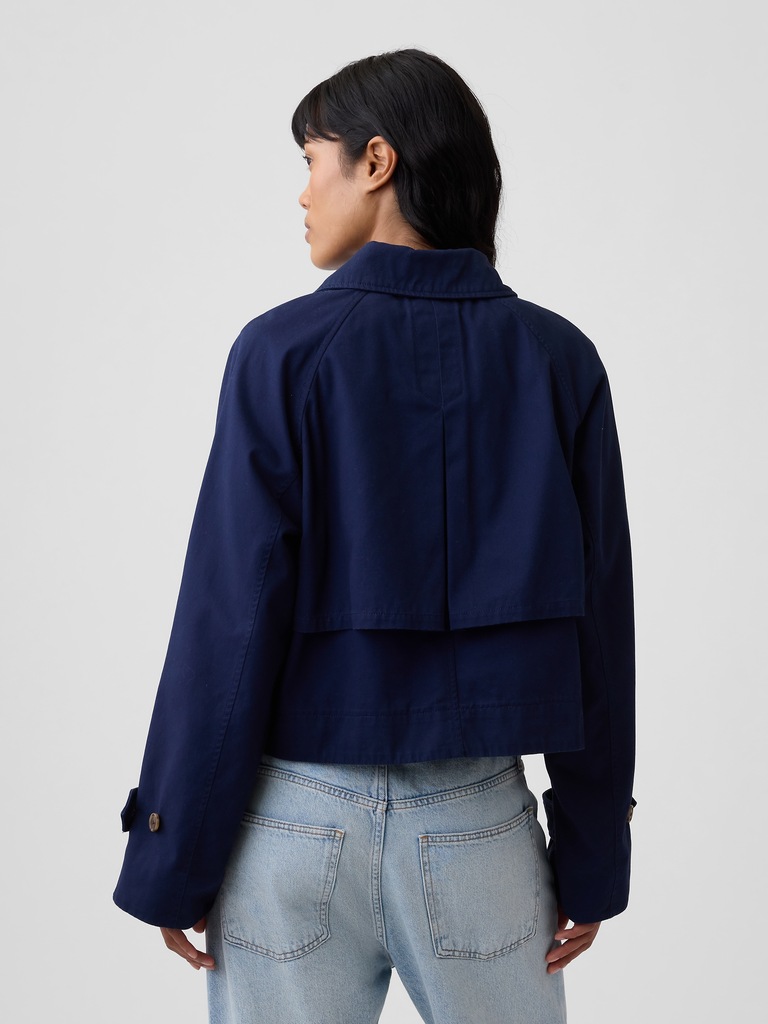 Relaxed Cropped Trench Coat