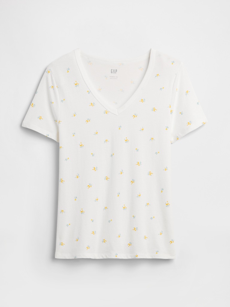 Favorite Print V-Neck T-Shirt